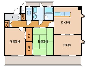 Ys court 一ツ木の物件間取画像